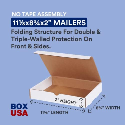BOX USA Shipping Boxes Medium 11.125"L x 8.75"W x 2"H 50-Pack, Cardboard Box for Shipping, Moving, Mailing, Packing, Packaging and Storage - Image 2