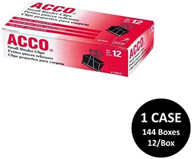 ACCO Binder Clips, Small, 1 Case, 144 Boxes/Case, 12 Clips/Box (A7072020CS) - Image 2