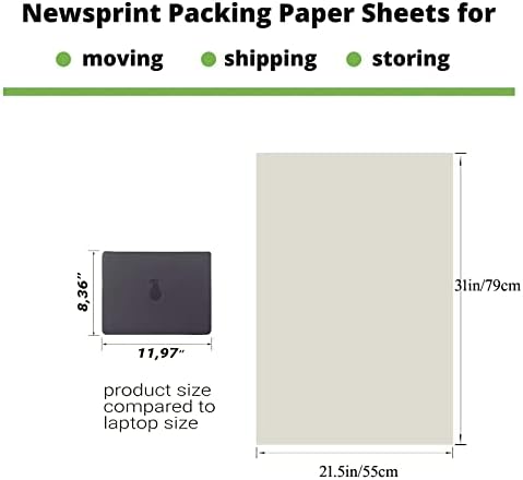 Large Packing Paper Sheets for Moving 31in x 21.5 in, 100 Sheets Newsprint Packing Paper for Moving Supplies, Shipping, Wrapping and Box Filler 4.3Lbs - Image 2