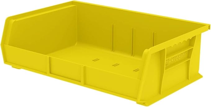 Akro-Mils 30255 AkroBins Plastic Storage Bins, 11"x16"x5", Yellow, 6-Pack | Space-Saving Stackable Bins for Garage, Pantry, Craft Organization - Image 9