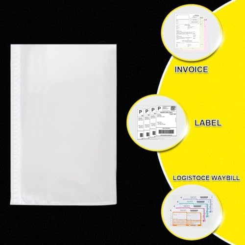 6" x 9" Packing Slip Envelope Pouches, Clear Adhesive Top Loading Packing List Label Sleeve - 500 Packs Shipping Envelopes - Image 3