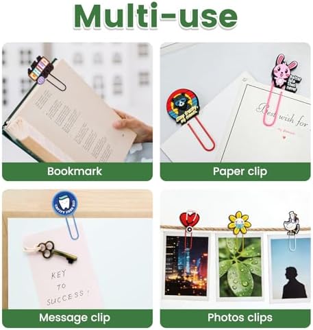 Paper Clips, 100pcs Random PaperClips Medium Colored Binder Clips Assorted Book Mark for Paperwork Office School Decorative - Image 4