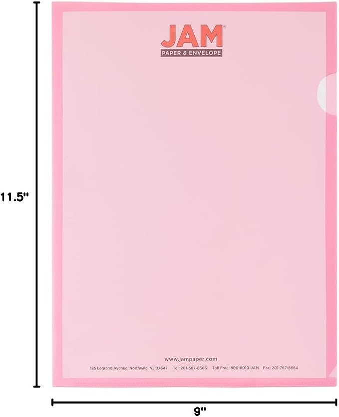 JAM PAPER Plastic Sleeves - Letter Size - 9 x 11 1/2 - Red Project Pockets - 600 Bulk Page Protectors/Pack - Image 6