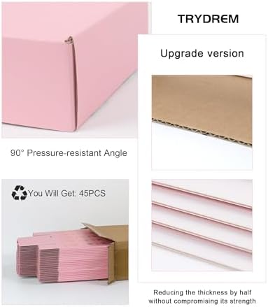 9x6x2 Inch Pink Shipping Boxes 45 Pack, Small Cardboard Boxes for Packaging Small Business - Image 3