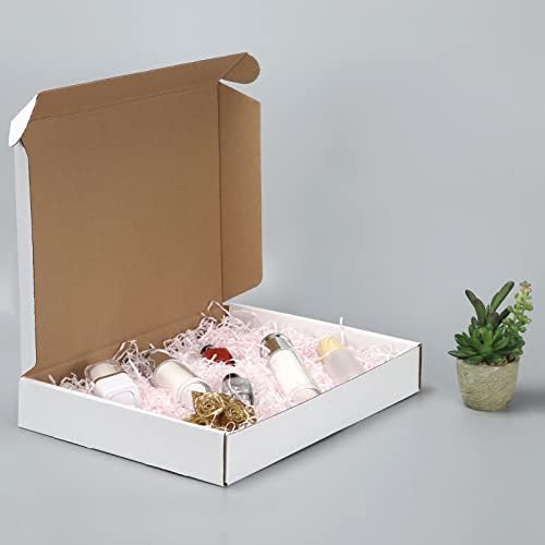 HORLIMER 13x10x2 inches Shipping Boxes Set of 25, White Corrugated Cardboard Box Literature Mailer - Image 6
