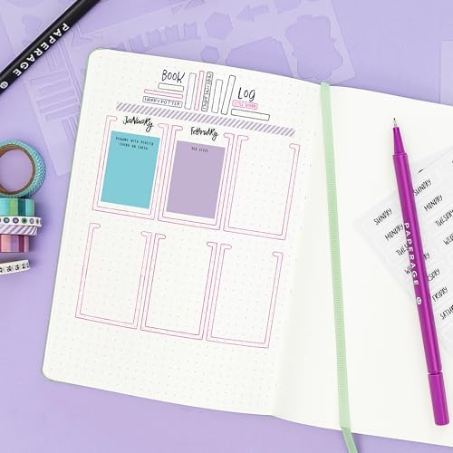 PAPERAGE Dotted Journal Notebook, (Green), 160 Pages, Medium 5.6 in x 8 in - 100 GSM Thick Paper – Hardcover Journaling Notebook for Work, School & Bullet Journaling - Image 6