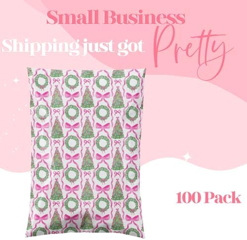 Pretty Package Store Poly Mailers 6x9, Coquette Christmas,100 Pack - Image 4