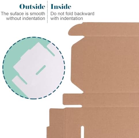 Small Shipping Boxes 4x4x1, Set of 50, White Corrugated Cardboard Box (YD441-50W) - Image 6