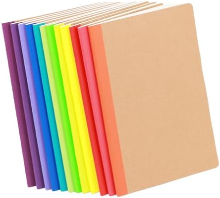 12 Pack Notebooks Lined Journal Bulk Writing Diary Planner with Thick Paper, 60 Pages, 30 Sheets, 8.3x5.5 inch for Home, Office or School Supplies, A5 Kraft Notebook by Unknown