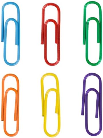 JAM PAPER Colorful Standard Paper Clips - Regular 1 Inch Paperclips - Rainbow Assortment - 6 Packs of 100 - Image 2