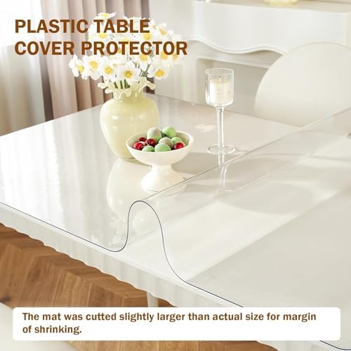 Royhom Clear Table Protector 48 x 14 Inch, 1.5mm Plastic Table Cover - Image 2
