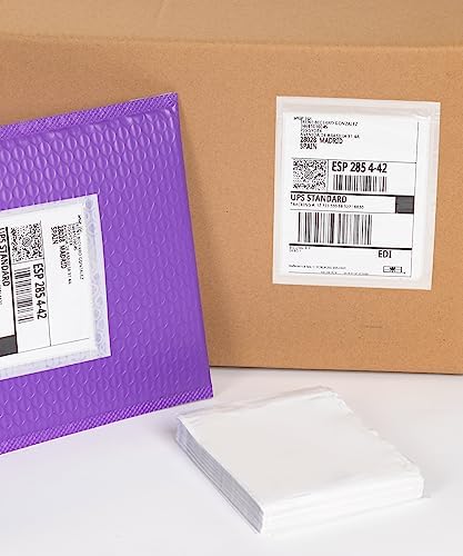 100 PCS 7.5"x 5.5" Clear Self-Adhesive Packing List Envelopes - Plastic Shipping/Mailing Pouch Enclosed Bags for Packing Slips Invoice Label - Image 3