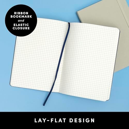 PAPERAGE Graph Paper Journal Notebook, (Burgundy), 160 Pages, Medium 5.6 in x 8 in - 100 GSM Thick Paper – Hardcover Grid Notebook for Work or School - Image 3