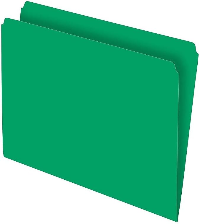 Staples File Folder, Single Tab, Letter Size, Green, 100/Box (ST509653-CC) - Image 2