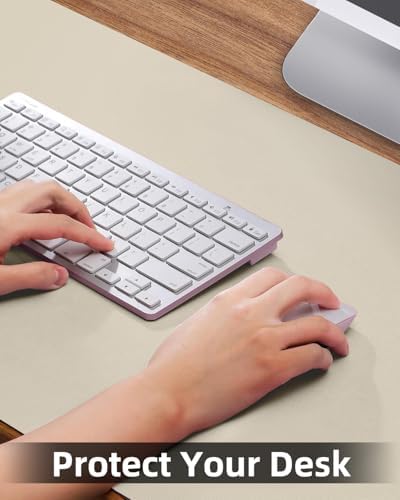 Small Desk Mat,Leather Desk Pad Protector,Desk Mouse pad,Office Desk mat,Laptop Mat for Desk, Non-Slip PU Leather Desk Blotter,Waterproof Desk Writing Pad for Office/Home(31.5"x15.7",Beige) - Image 3