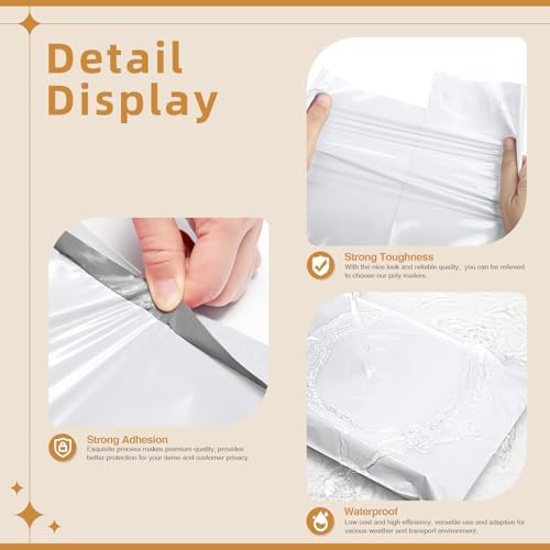 Fuxury Extra Large Poly Mailers 24x36" 5 Pcs, XXL Jumbo Shipping Bags,White - Image 4