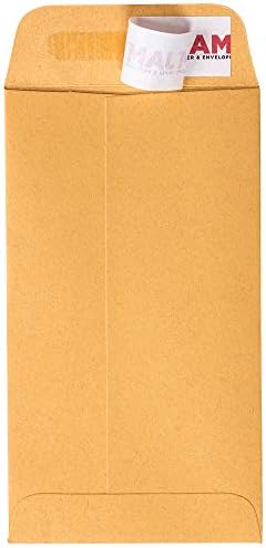 JAM PAPER #6 Coin Business Envelopes with Peel and Seal Closure - 3 3/8 x 6 - Brown Kraft Manila - Bulk 250/Box - Image 3