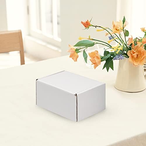HORLIMER 6x4x3 inches Shipping Boxes Set of 25, White Corrugated Cardboard Box Literature Mailer - Image 6