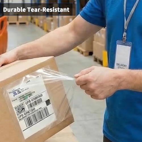 9527 Product 6" x 9" Clear Adhesive Top Loading Packing List Clear Shipping Pouches, Mailing/Shipping Label Envelopes (400 Pack) - Image 6