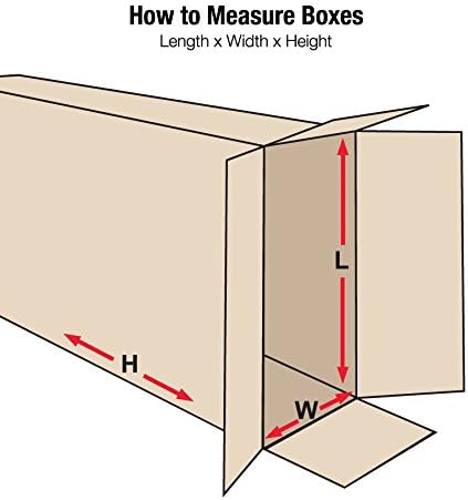 BOX USA Moving Side Loading Boxes Large, 18"L x 6"W x 45"H 5-Pack | Corrugated Cardboard Box for Packing, Shipping and Storage, Kraft - Image 6