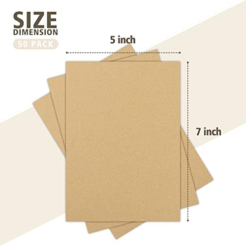 Golden State Art 50 Pack 5x7 Corrugated Cardboard Sheets 1/8" Flat Inserts - Image 2