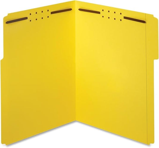 Pendaflex Fastener Folders,1/3 Cut,Reinforced Tab,2 Fasteners,Letter Size,Yellow,50 Folders Per Box (22940),(Pack of 5) by TOPSProducts