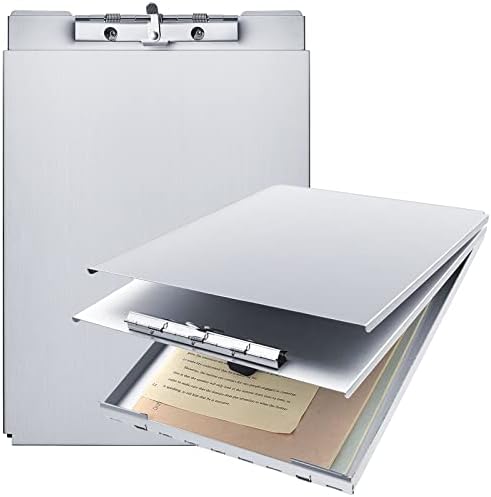 Henoyso 2 Pcs Aluminum Storage Clipboards Bulk Letter Size Form Holders by Henoyso