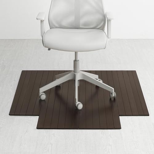 Anji Mountain 52" x 44" Bamboo Office Chair Mat for Carpet & Hardwood Floor by AnjiMountain