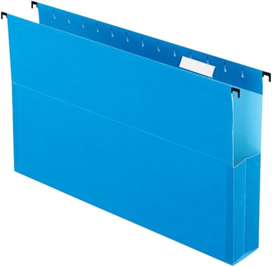 Pendaflex SureHook Reinforced Hanging Box File, 2", Legal, Blue, 1/5 Cut, 25 per box (59302EE) by TOPSProducts