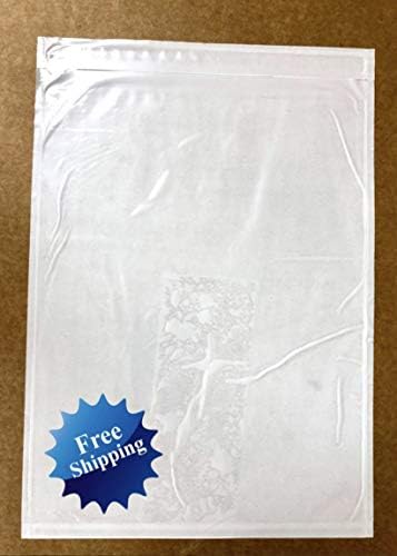Invoice Packing Slip Pouches (7" x 10") – Clear Adhesive Envelope Bag Without Printing for Packing List Enclosed – Label Protectors, Mailing & Shipping Supplies (100) - Image 2