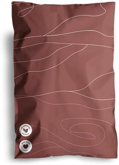 Poly Mailers 6 x 9 Inch - 100 pack Biodegradable Shipping Bags for Stationery and Small Accessories - Impack Self-Seal Waterproof Thick Mailing Envelope for Small Items - Tidal Terracotta by Impack