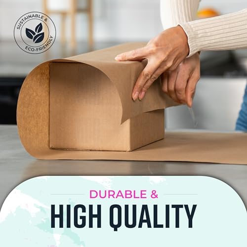 Bryco Goods (Pack of 2) Brown Kraft Packing Paper Rolls - 18" x 100' (1200”) - Moving Supplies, Gift Wrapping, Arts & Crafts, Bulletin Board Paper - Made in The USA - Image 5