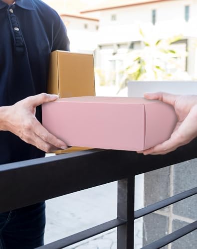 Shipping Boxes 9x6x2 Inch, Set of 45, Cute Pink Corrugated Cardboard Boxes, Mailer Packaging Boxes for Small Business Gift Literature Shipping - Image 5