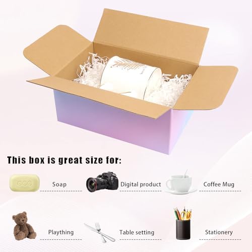 FORBFAN 9 x 6 x 4 Shipping Boxes, 30 Pack Corrugated Cardboard Mailing Boxes for Small Business, Colorful Packing Boxes for Shipping & Packaging - Image 5