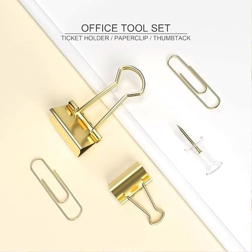 Paper Clips Binder Push Pin Set, Assorted Sized Binder Clips - Image 3