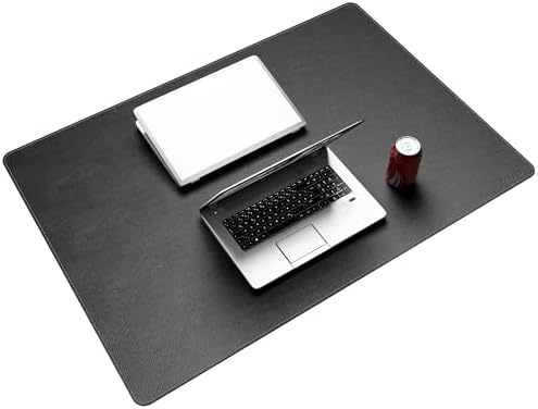 CENNBIE 39.4" x 27.5" Leather Desk Mat,Computer Mouse Pad XXL (Black) by CENNBIE