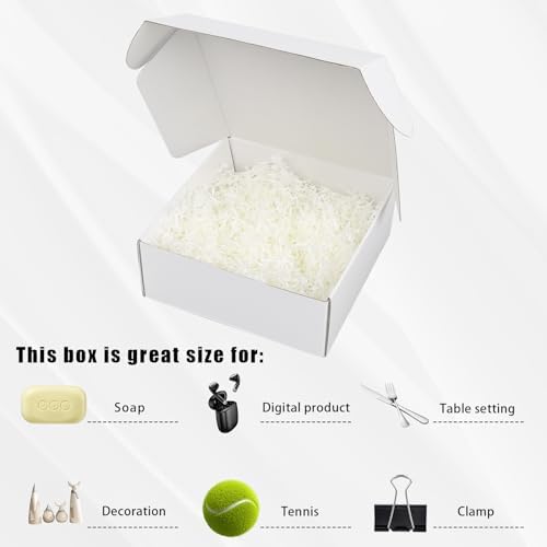 FORBFAN 8x8x3 Shipping Boxes, 30 Pack White Mailer Boxes for Small Business, Medium Corrugated Cardboard Boxes for Mailing & Shipping - Image 5