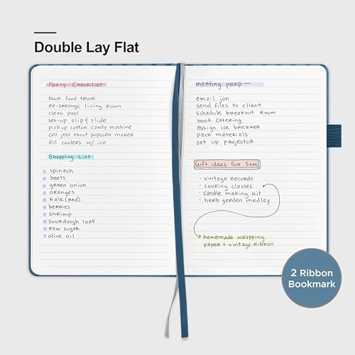 &And Per Se Lined Journal Notebook for Women&Men with Pattern, 160 Pages 100GSM Thick Paper, A5 Hardcover Journals for Writing(Blue) - Image 4