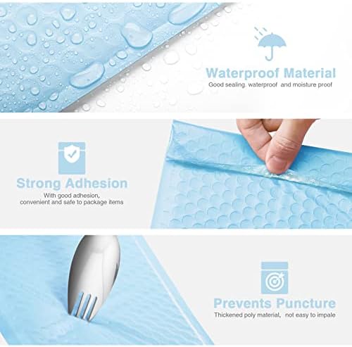 Metronic Bubble Mailer 6x10" 100 Pack Light Blue Self Seal Padded Envelopes - Image 4