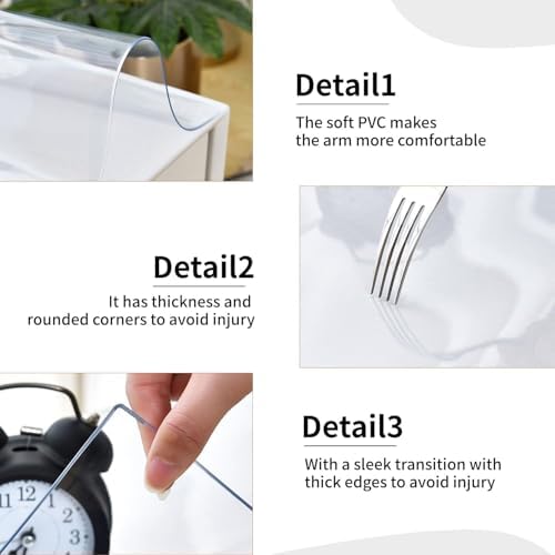 Clear Desk Mat, Non-Slip PVC Desk Protector Mat (11.8''*11.8'') - Image 4