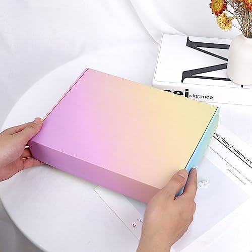 Shipping Boxes Medium 10x8x2", Colorful Mailer Boxes for Packaging 15 Pack, Corrugated Cardboard Boxes for Small Business Mailing - Image 4
