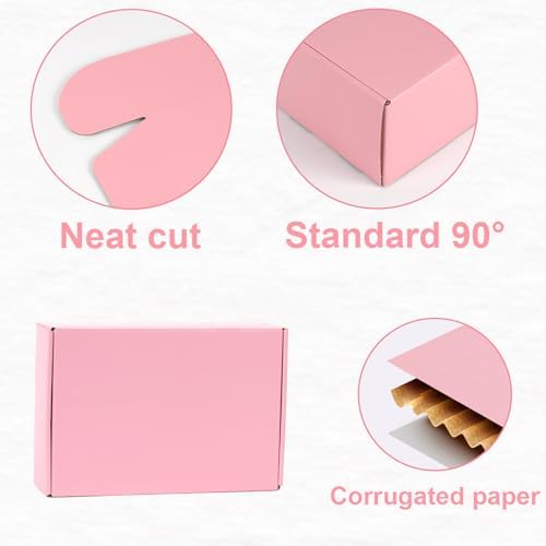 FORBFAN 7x5x2 Pink Shipping Boxes Small 30 Pack, Mailing Boxes for Small Business, Corrugated Cardboard Boxes for Shipping Packaging - Image 3