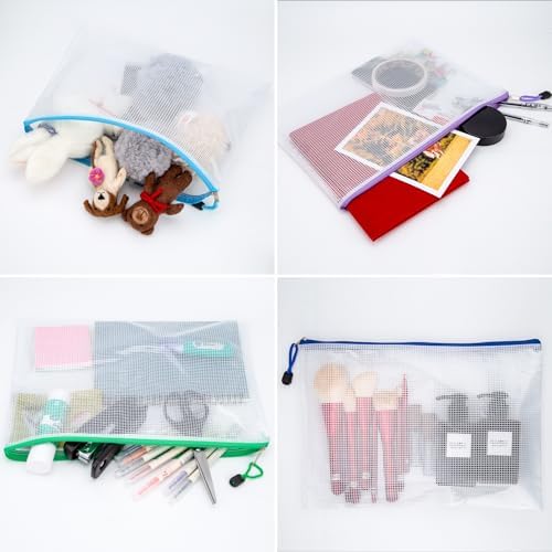 72pcs Mesh Zipper Pouch Bags,A4 Letter Size Zipper Mesh Document Pouch - Image 5