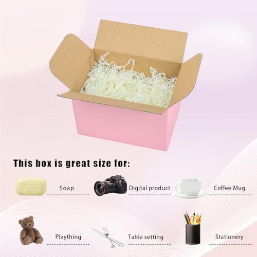 Small Pink Shipping Boxes 6x4x4 Inches, 30 Pack Mailer Boxes, Corrugated Cardboard Boxes for Packaging, Shipping, Mailing - Image 5