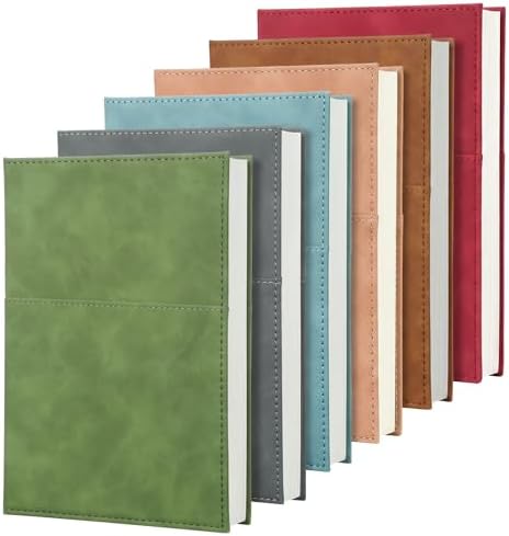 Comix 6 Pack Lined Journal Notebooks for Work, 240 Pages, 5.6" x 8.3" by Comix