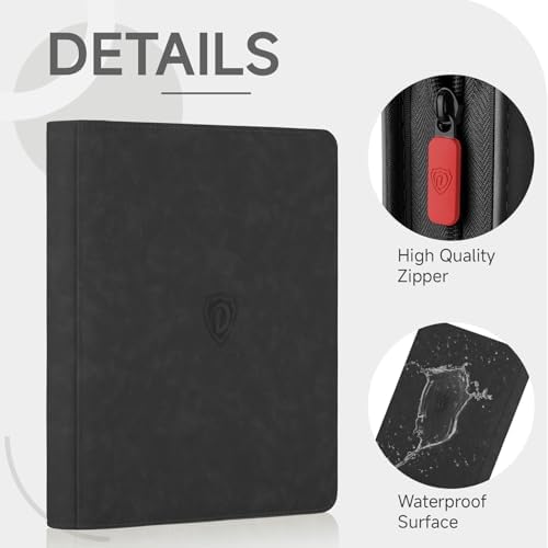 Card Binder with 1024 Cards,16 Pocket Trading Card Binder Includes 32 Page Storage Sleeves,Collection Card Album,Card Holder to Organize and Protect Cards,Black - Image 2