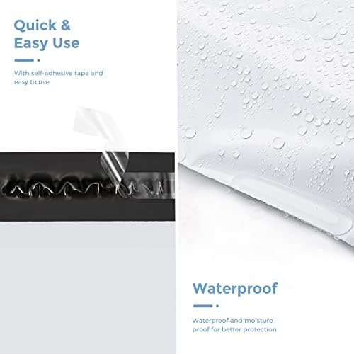 Metronic Poly Mailer 500 Pcs 12 x 15.5, Strong Adhesive Shipping Envelopes for Clothing, Waterproof Shipping Bags for Small Businesses, Flexible Mailers Poly Bags for Shipping,Packages Bags White - Image 3