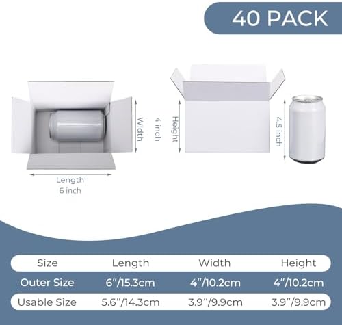 PHAREGE 40 Pack 6x4x4 in Small Shipping Boxes, All White Packaging Box - Image 2