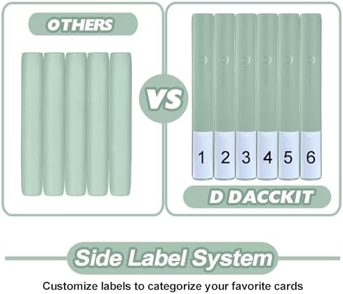 Premium Card Binder 16 Pocket - Fits 1600 Cards，4X4 Ringless Card Album with Sleeves for Trading Cards & Sports Cards（Model C，Asakusa Green） - Image 7