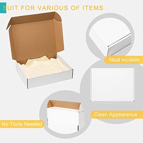Mcfleet 13x10x3 White Shipping Boxes Corrugated Cardboard Box 24 Pack - Image 4